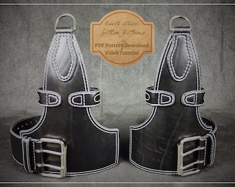 BDSM Leather Overhead Cuffs Pattern – Bondage Restraint PDF + Tutorial Video | Leathercraft DIY