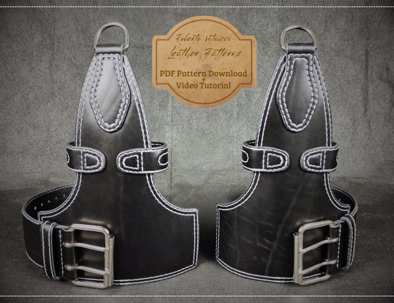 BDSM Leather Overhead Cuffs Pattern – Bondage Restraint PDF + Tutorial Video | Leathercraft DIY