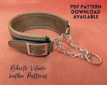 Half Choke Leather Collar Pattern – BDSM Collar PDF Tutorial