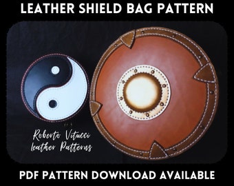 Round Leather Shield Bag Pattern PDF + Tutorial Video | 2 Sizes Round Leather Bag | Arm Guard Bag