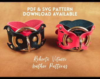 Scorpion Leather Choker & Cuffs Pattern – BDSM Collar PDF + SVG Tutorial