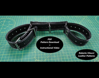 Leather Hobble Belt Pattern – Adjustable Restraint Belt DIY PDF + Tutorial Video