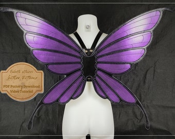 Leather Fairy / Butterfly Wings 3 Size Pattern + Instructional Video