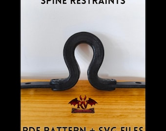 The Warden Omega Spine Restraints – Leather Pattern + Video Tutorial | Modular Leather Restraint System | PDF + SVG
