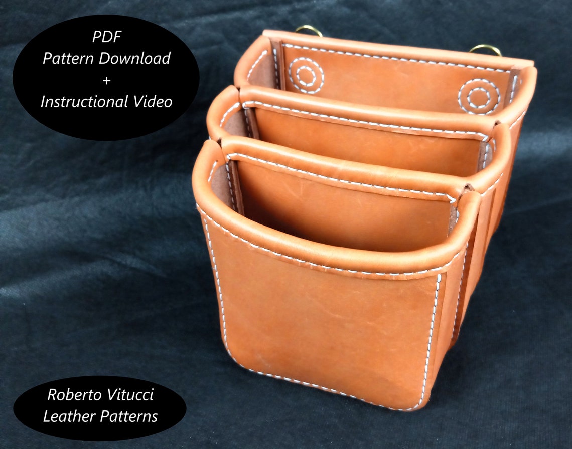Leather Tool Bag Multi Size Pattern Instructional Video Etsy
