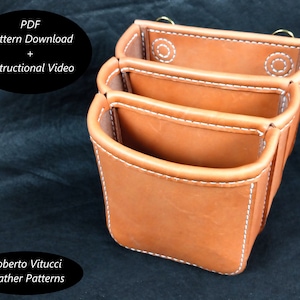 Leather Tool Bag Multi Size Pattern + Instructional Video