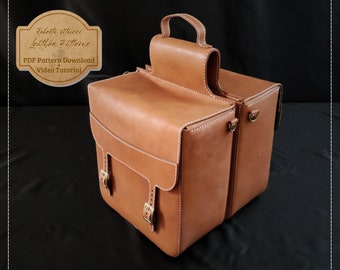 Leather Bicycle Rear Rack Bag Pattern – Bike Cargo Bag PDF & SVG + Tutorial Video | DIY Leathercraft