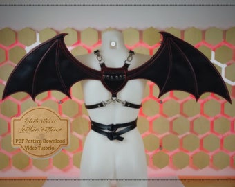 Leather Bat Wings Pattern – Demon Cosplay Wings DIY PDF + Tutorial Video