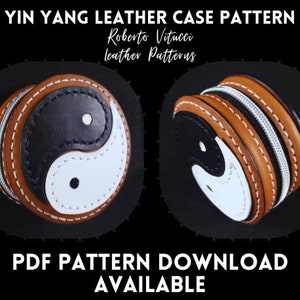 Yin Yang Leather Case Pattern with Video Tutorial | DIY Crafting