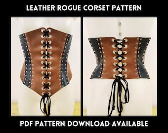 Leather Rogue Corset Pattern – Fantasy Corset PDF + Tutorial Video