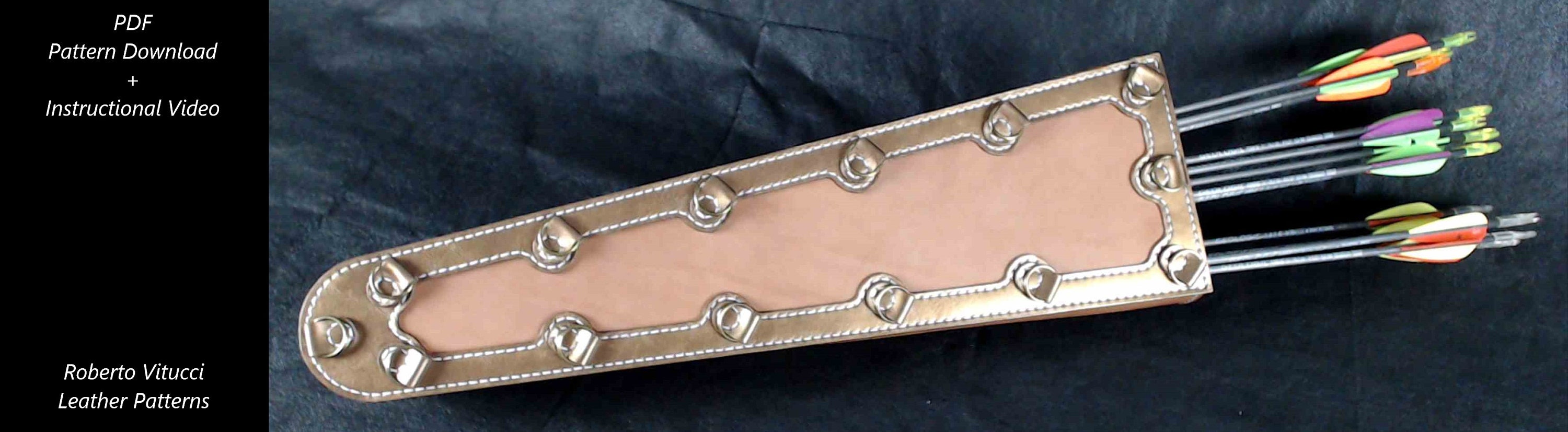 Leather Arrow Quiver Pattern Instructional Video Etsy Canada