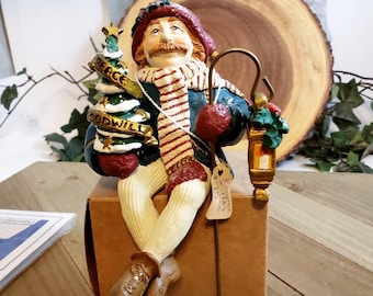Figura decorativa para repisa o estante "El Guardián de la Navidad" de Shenandoah, nueva en caja (1996).