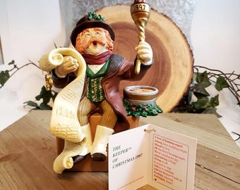 Figura decorativa para repisa o estante "El Guardián de la Navidad" de 1997, de Shenandoah, nueva en caja.