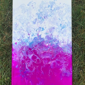 Original Fuchsia Fantasy Abstract Acrylic Painting