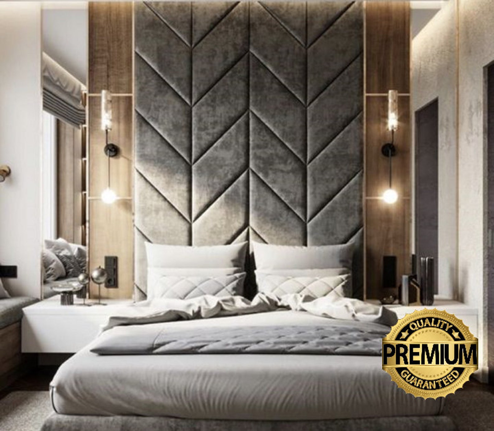 Upholstered Wall Panels, Velvet Wall Pannel, Padded Wall Cushion, Soft