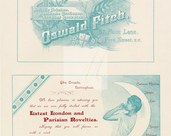 DECORATIVE Print Example with Typography 1891 Graphic Pattern Exchange #E544