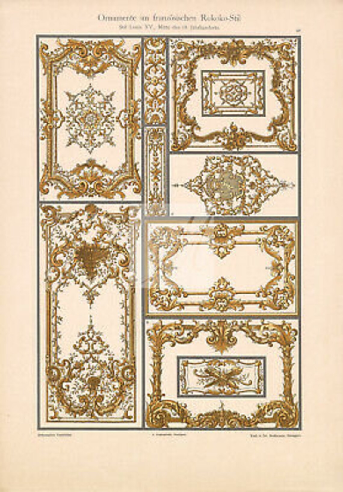DEKORATIVE Vorbilder French Rococo Style Ornaments Design Etsy