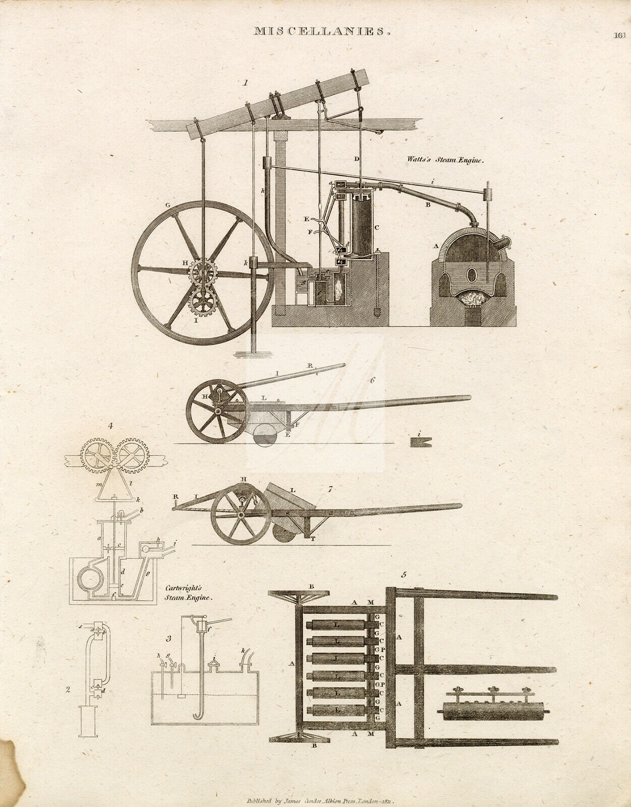 STEAM ENGINES Antique 1800s Impression dAbraham REES Etsy