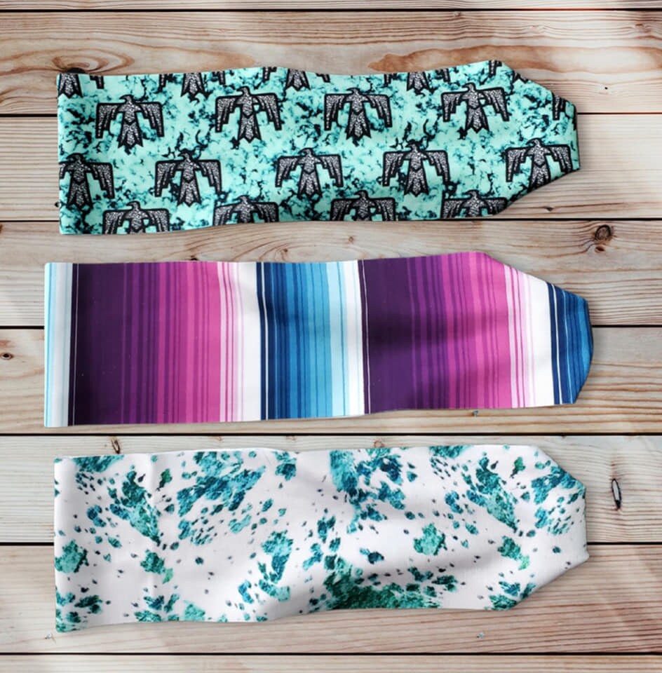 Western Headband | serape headband | cheetah | aztec headband | cowhide headband | workout headband | good quality headband | western gifts