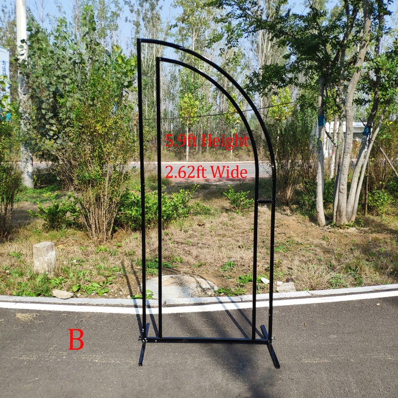 Metal Wedding Arch Christmas Decor Double Backdrop Frame Wedding Ceremony Floral Arch Customizable Size B