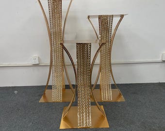Luxury Metal Wedding Flower Stand, Table Centerpiece, Event Decor Pedestal, Bridal Shower Dessert Table