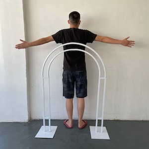 Double Pole Arch Welcome Sign Stand Wedding Stand Baby Shower Decoration (Customizable Size)