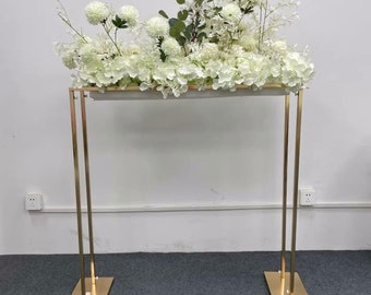 Shiny Gold Wedding Flower Stand Table Floral Arch Ceremony Birthday Party Main Table Decorations