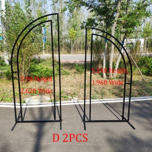 Metal Wedding Arch Christmas Decor Double Backdrop Frame Wedding Ceremony Floral Arch Customizable Size D 2PCS