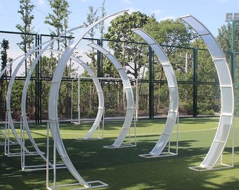 8.5ft Wedding Arch: Gold Metal Avenue of Stars Backdrop