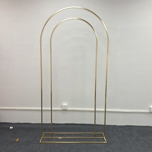 Shiny Gold Arch Wedding Arch Metal Round Arc Background Frame Flower Stand