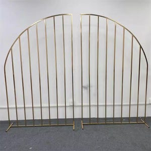 2PCS SET Iron Curved Line Flower Stand Arch Outdoor Geometric Ornaments Wedding Props Stage Background Screen