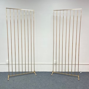 Shiny Gold Stand Wedding Backdrop Flower Stand Line Screen Metal Stand