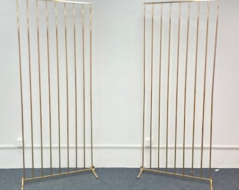 Gold Iron Wedding Arch Stand: Modern Floral Backdrop - 2.62ft x 6.56ft