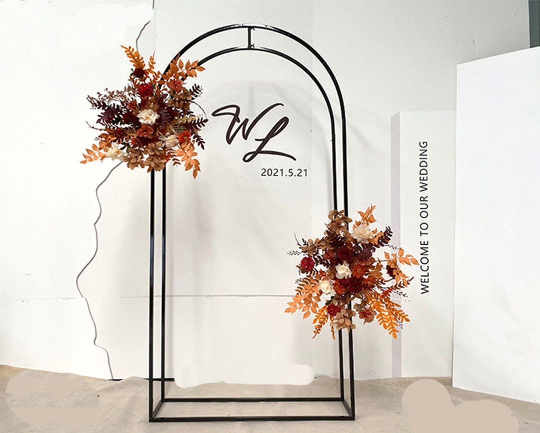 Round Top Floral Arch Metal Arbor Birthday Arch Wedding Arch Party ...