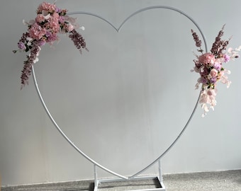 Heart Wedding Arch: Portable Metal Floral Backdrop Frame