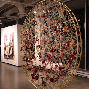ダブルリング背景、ウェディング背景、丸い花のアーチ、背景装飾用の金属アーチ（サイズカスタマイズ可能）