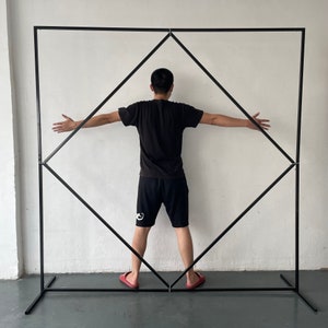 Cornice di diamanti, arco nuziale di diamanti, rombo quadrato, palco nuziale, fondale a scatola geometrica (dimensioni personalizzabili)