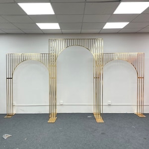 Gold Wedding Arch Backdrop: Ceremony Decor, Balloon Arch