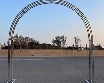 Metal Wedding Arch, Ceremony Decoration Truss, Curved Semi-circular Flower Gate, Outdoor Decorative Frame