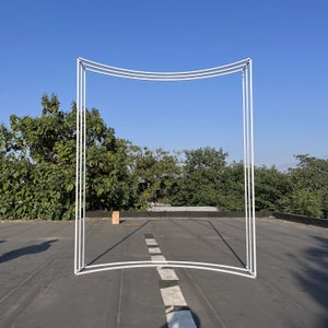 New Curved Square Background Frame Wedding Backdrop Stand Metal Custom Floral Arch