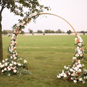 Double Arch Round Portable metal wedding arch Decorative metal archway Wedding Balloons Arch (Customizable Size)