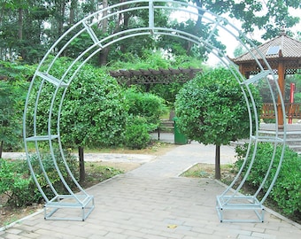 Large Metal Wedding Arch: Customizable Floral Backdrop