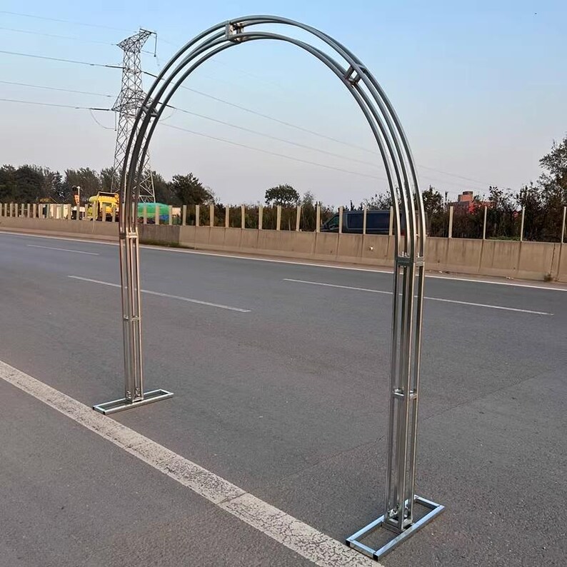Metal Wedding Arch, Ceremony Decoration Truss, Curved Semi-circular ...