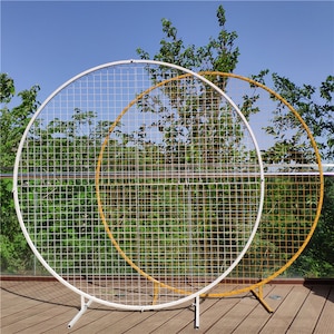 Round Grid, Round Wedding Mesh, Backdrop Wall, Wedding Backdrop, Backdrop Mesh (Customizable Size)