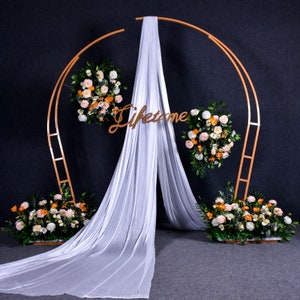 Heart Wedding Arch Climbing Metal Flower Arch Backdrop Arch Ceremony Arch (Customizable Size)