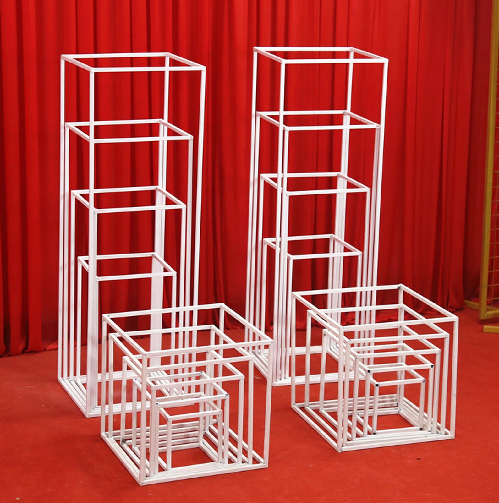 Rectangular Centerpieces Frame Wedding Flower Stand Etsy