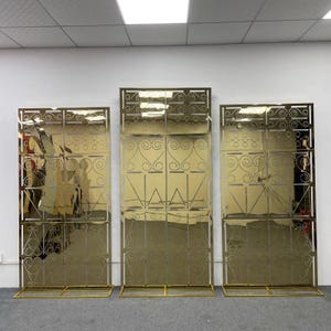 Shiny Golden Wedding Ceremony Props Metal Flower Branch Pattern Backdrop Screen New Style