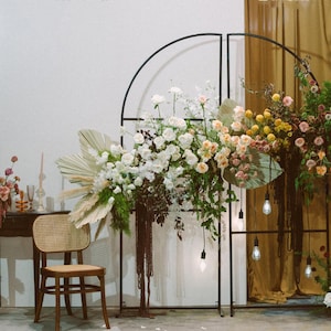 Metal Flower Arch, Backdrop Frame, Wedding Backdrop, Backdrop Stand, Backdrop Wall (Customizable Size)
