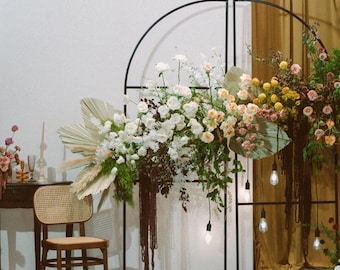 Metal Flower Arch: Customizable Wedding Backdrop Frame