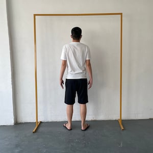 Arco per matrimonio con struttura in metallo rettangolare, arco floreale, sfondo per matrimonio, arco di palloncini (dimensioni personalizzabili)